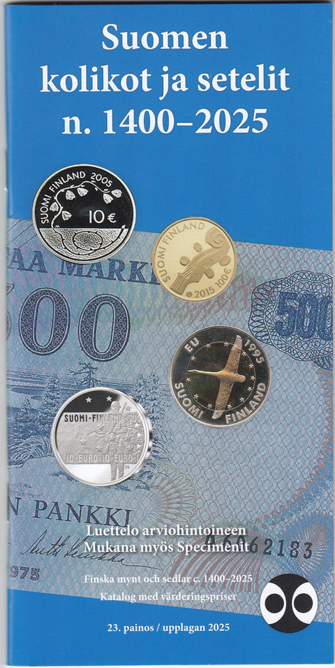 Suomen kolikot ja setelit 2025, 23.painos