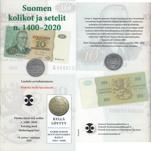 Suomen kolikot ja setelit 2020, 19.painos